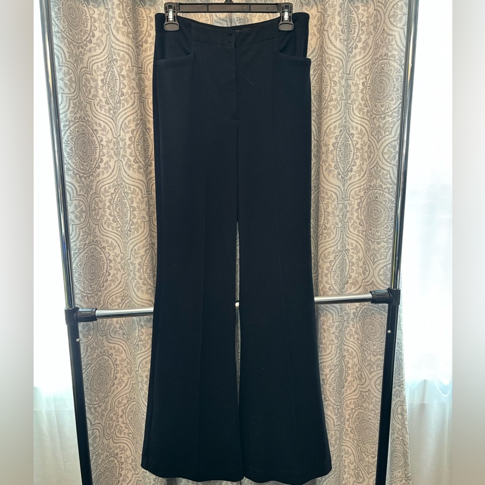 Black flare slacks